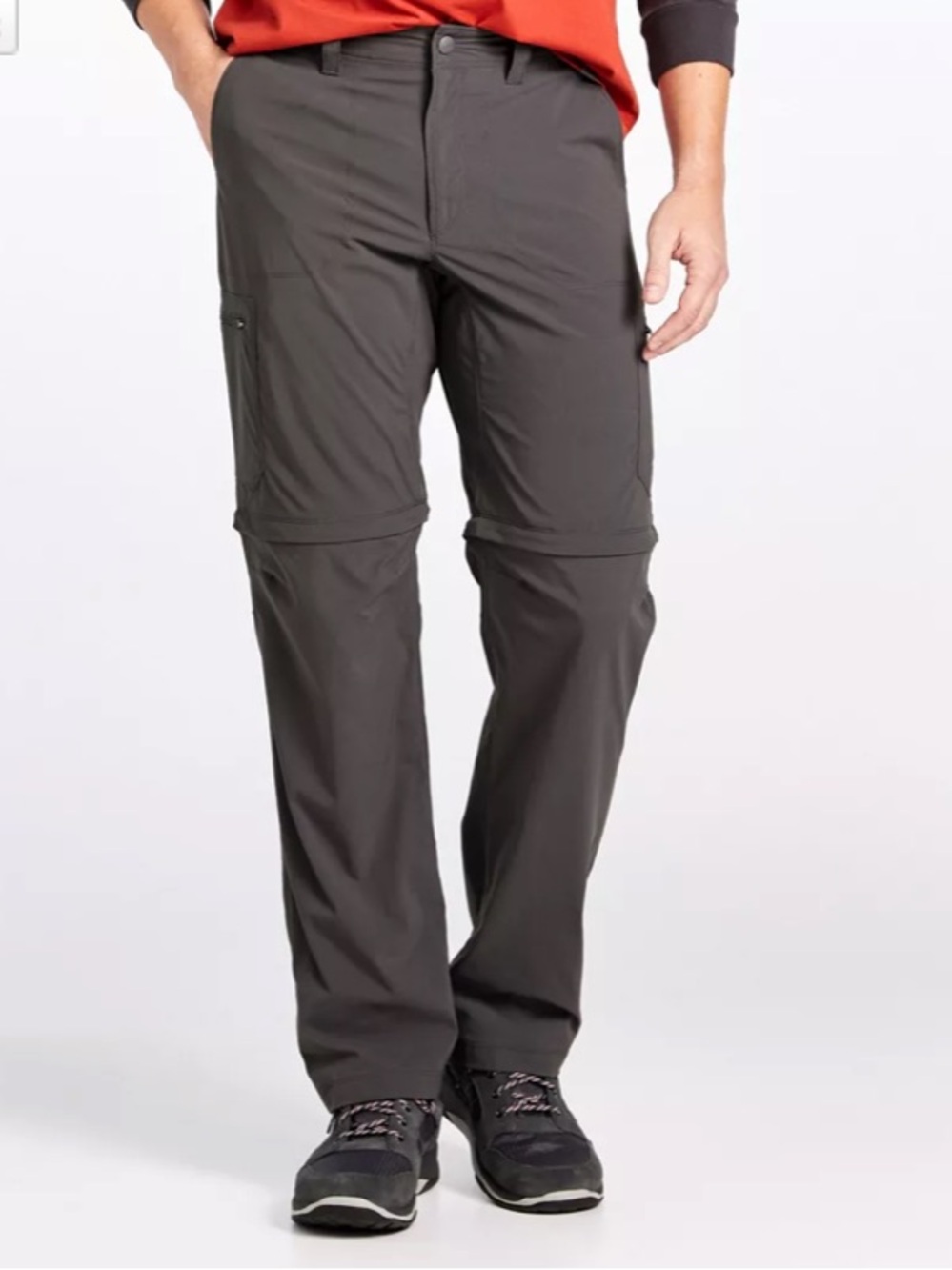 L.L. Bean Men's Water-Resistant Cresta Zip-Off Pants, Standard Fit 36x32 gray